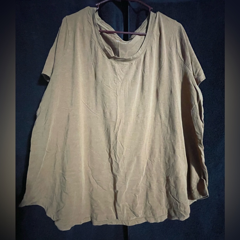 Ava & Viv Tan Short Sleeve Top